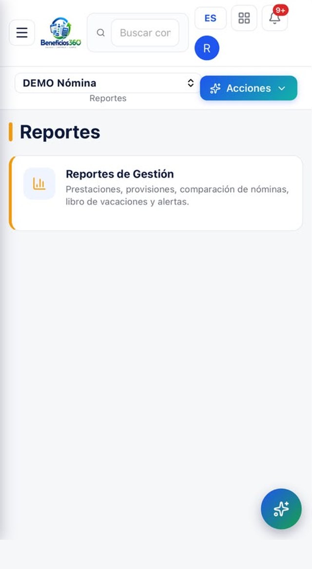 Reportes de gestión de prestaciones y provisiones
